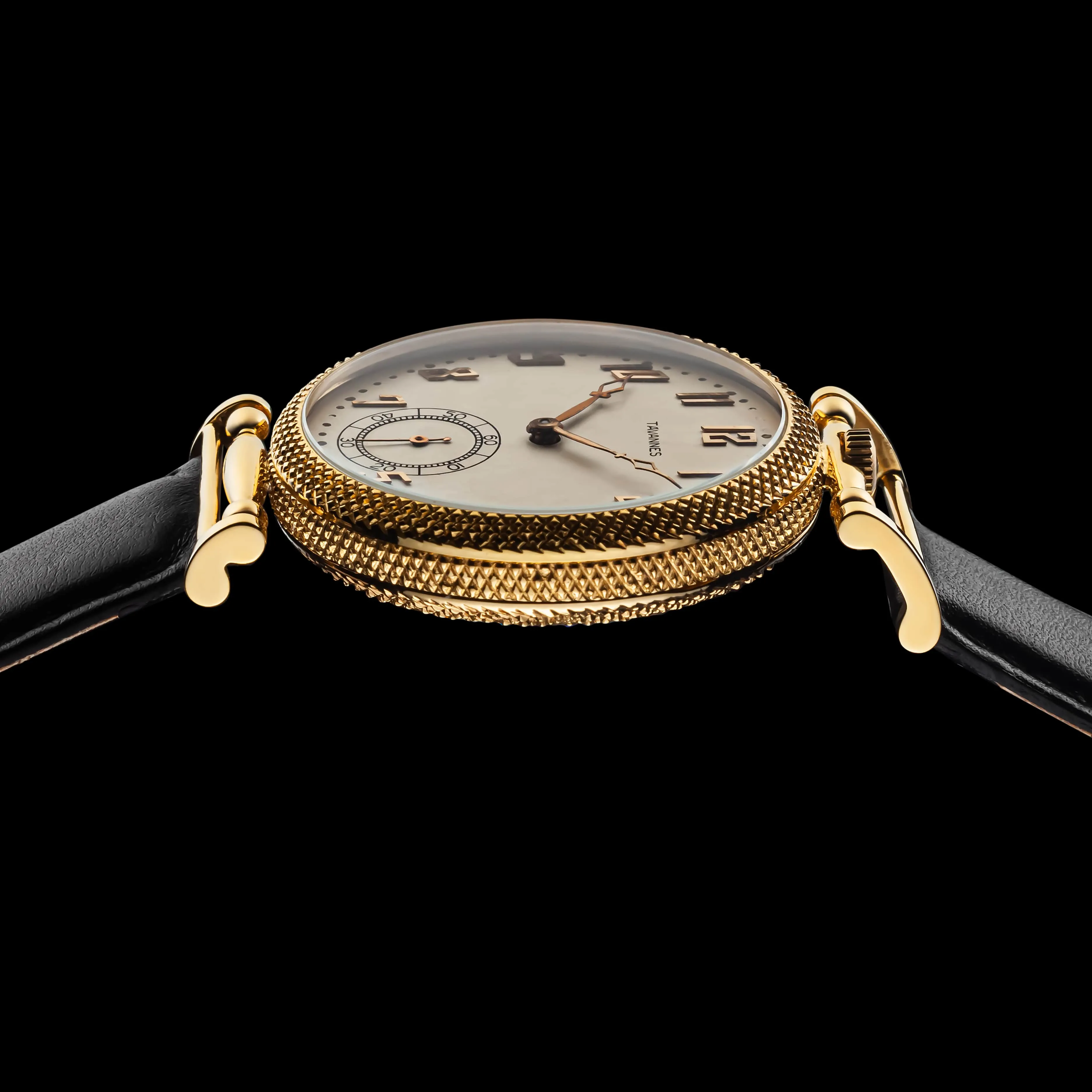 AMBER Men's Converted Wristwatch fits TAVANNES Vintage Mechanical Movement