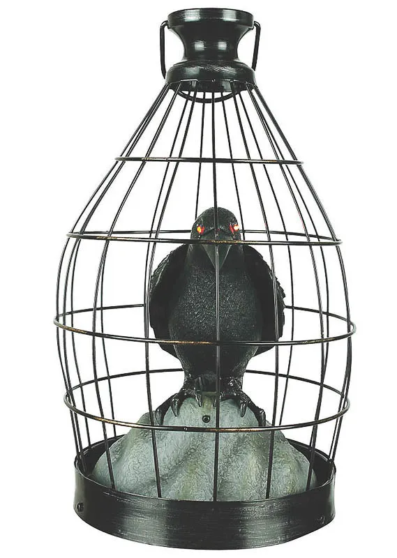 Animated Crow in Cage