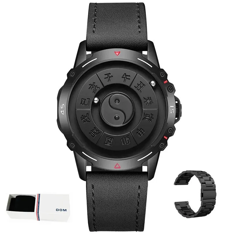 DOM 1737 New Design Magnetic Metal Beads Multifunctional Watches Men's Magnet Ball Sport Quartz Watch Creative Man Wristwatches