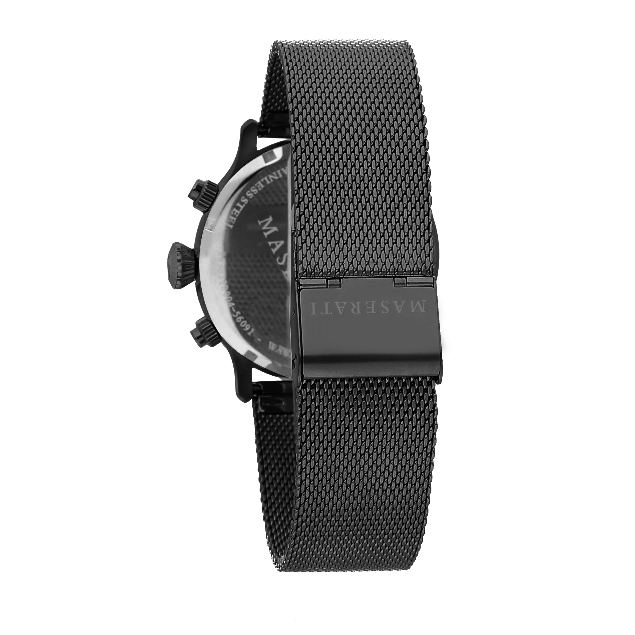 EPOCA 42mm Black Steel Mesh Watch