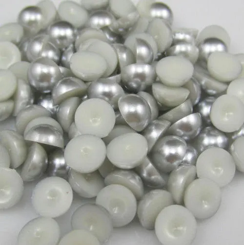 Free Shipping Many Colors 4mm 1000Pcs Craft ABS Imitation Pearls Half Round Flatback Pearls Resin Scrapbook Beads Decorate Diy