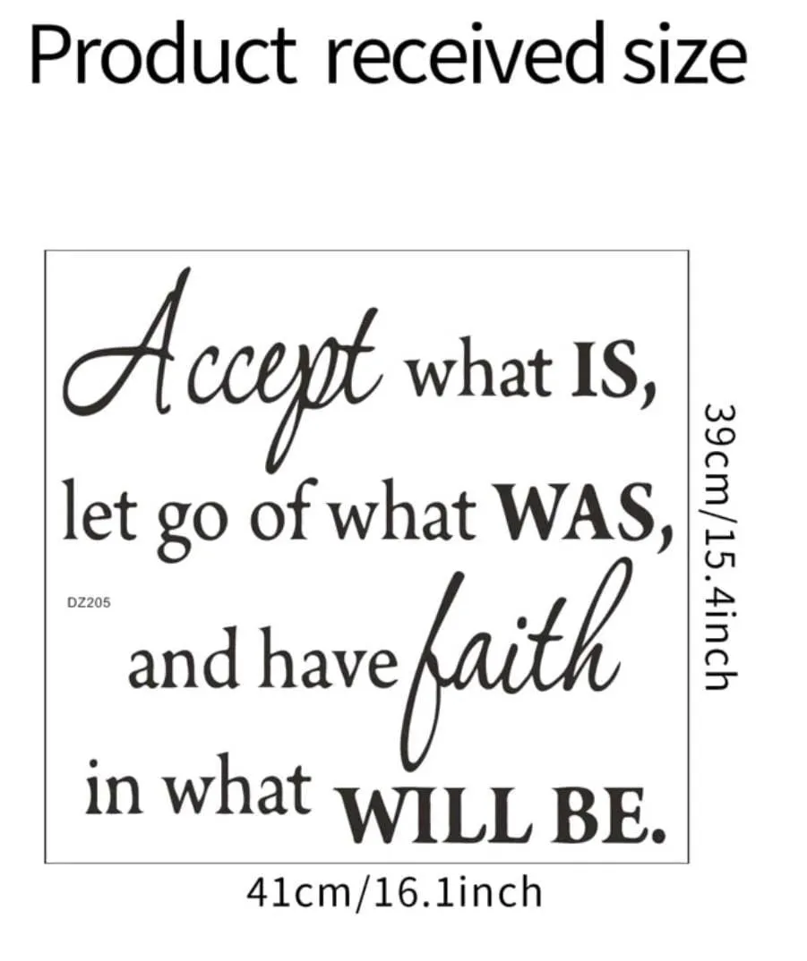 Home Decor - Wall Decal - accept what is