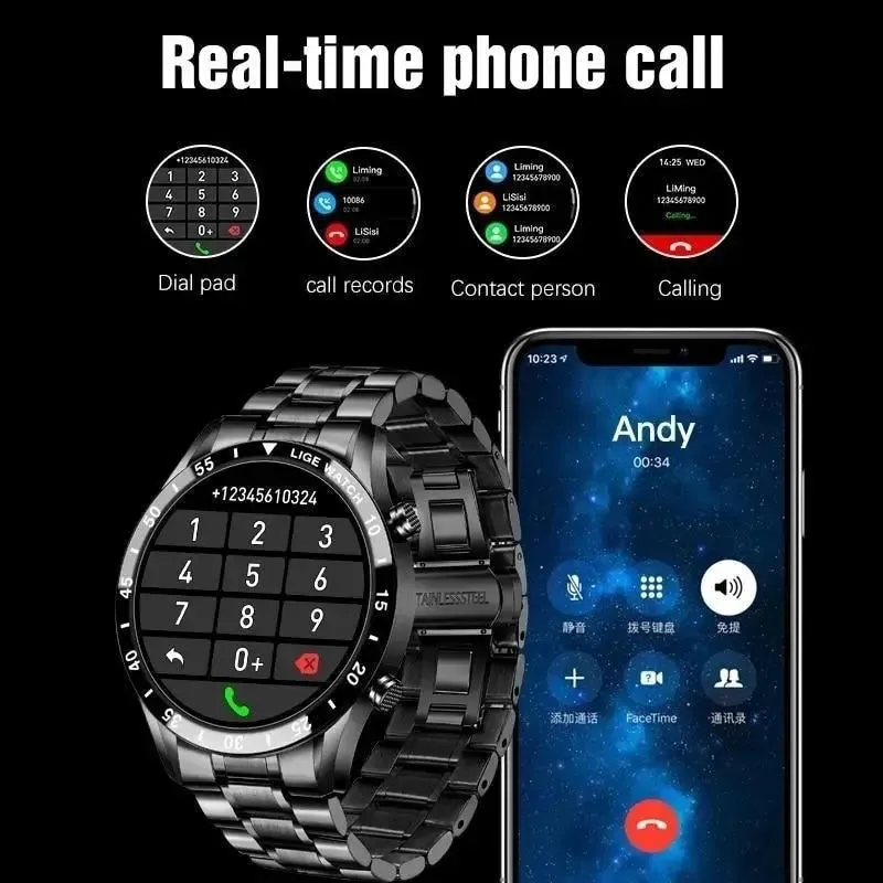 Hudlot - Bluetooth Call Blood Pressure Heart Rate Monitoring Multifunctional Sports Smartwatch