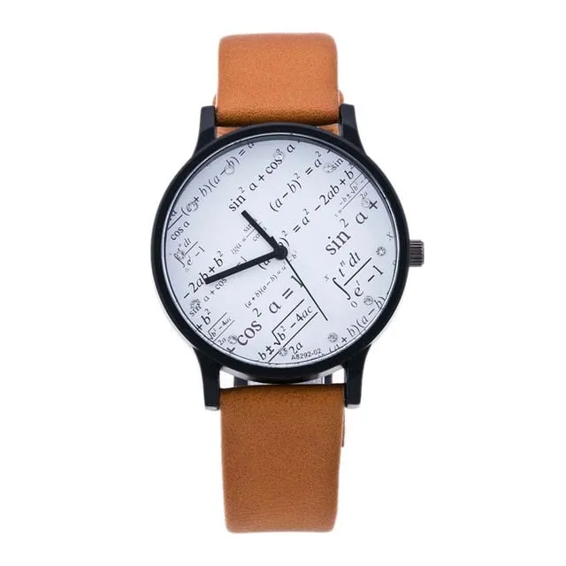 Mathematical Men Watch Geometry Elements Student Watch